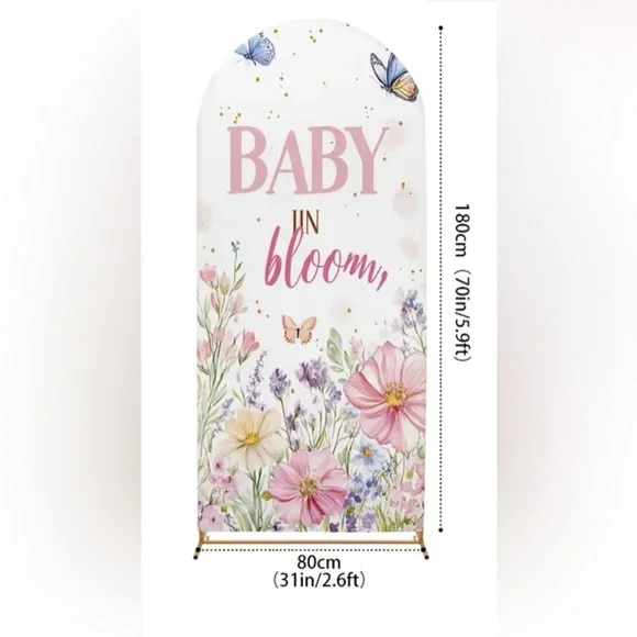 Baby in Bloom Arch Slip Cover approx 6ft NIP - Picture 2 of 5
